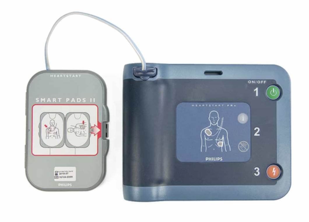 Philips HeartStart FRx AED with Ready Pack (Option R01-spare pads and carry case)