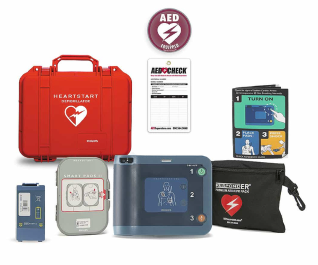 Philips HeartStart FRx AED with Waterproof Hard Carry Pelican Case (Option C03-pelican case)