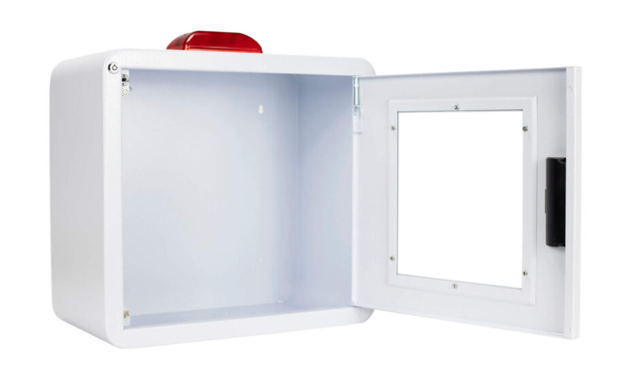 Premium Large AED Cabinet - Rounded Corners, Window, Alarm, and Strobe - CB1-Ls