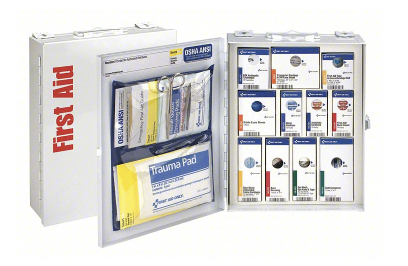 First Aid Only 25 Person Medium Metal SmartCompliance First Aid Food Service Cabinet Without Medications - 90658-021