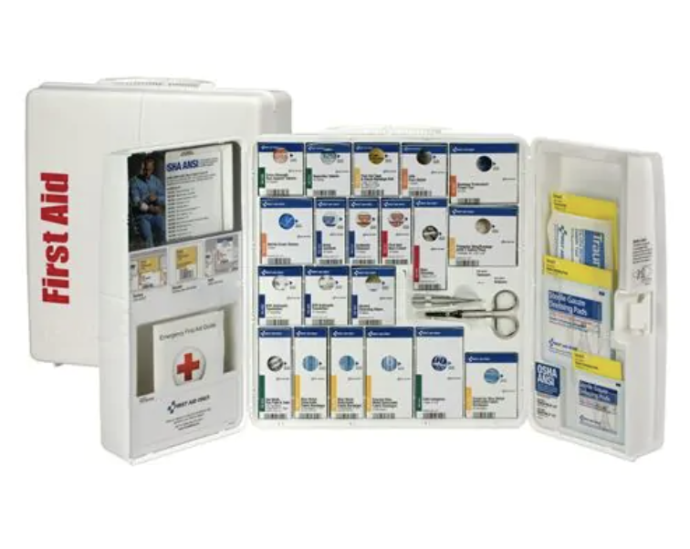 First Aid Only Large 50 Person Plastic SmartCompliance Food Service Cabinet, ANSI A+ with Meds - 90659-021