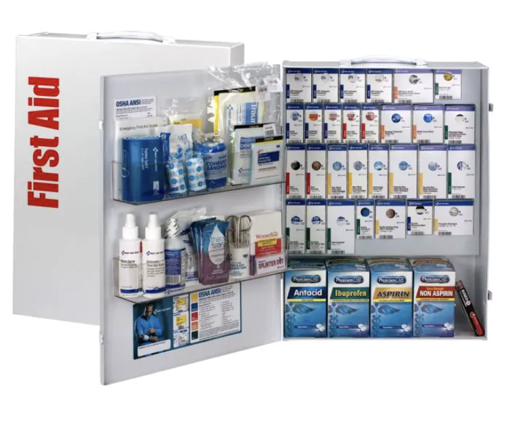 First Aid Only XL 150 Person Metal SmartCompliance Food Service First Aid Cabinet, ANSI 2015 Class B with Meds - 90830-021