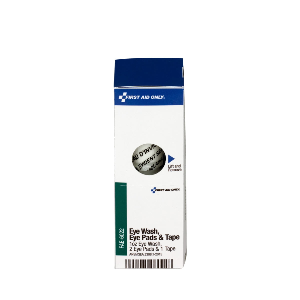 First Aid Only SmartCompliance Refill Eyewash, 1 oz., 2 Eye pads, 1/2" x 5 yard First Aid Tape Per Box