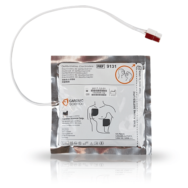 Cardiac Science Powerheart G3 Adult Intellisense Defibrillation Electrode Pads 9131-001
