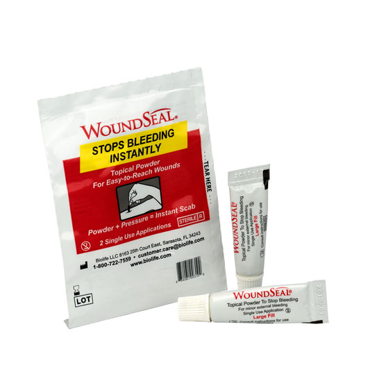First Aid Only Wound Seal Blood Clot Powder Pour Packs, 2 Each