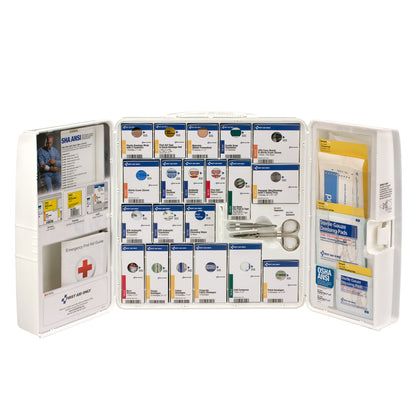 First Aid Only Large 50 Person Plastic SmartCompliance First Aid Cabinet Without Medication ANSI 2021 Class A+ - 90580-021