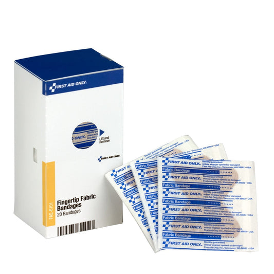 First Aid Only SmartCompliance Fabric Fingertip Bandages, 20 Count