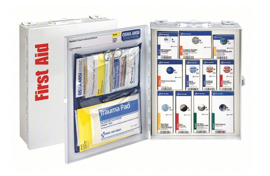 First Aid Only 25 Person Medium Metal SmartCompliance First Aid Food Service Cabinet Without Medications - 90658-021