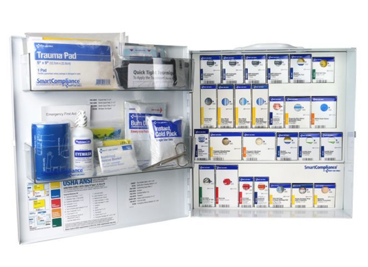 First Aid Only Large 100 Person Metal SmartCompliance Food Service Cabinet, ANSI 2021 Class B without Meds - 91379