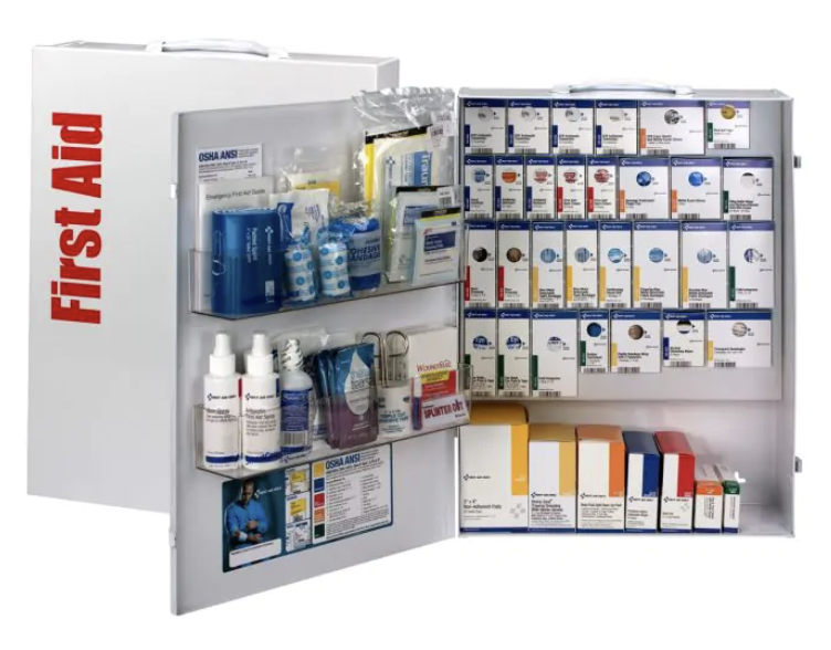 First Aid Only XL 150 Person Metal SmartCompliance Food Service First Aid Cabinet, ANSI 2021 Class B without Meds - 90831-021