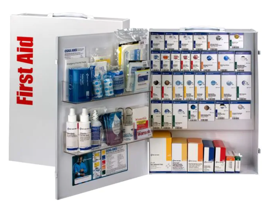 First Aid Only XL 150 Person Metal SmartCompliance Food Service First Aid Cabinet, ANSI 2021 Class B without Meds - 90831-021
