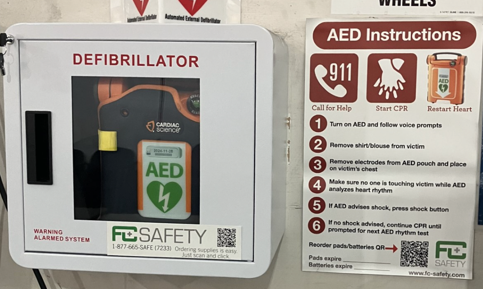 AED Instruction Wall Poster (Required by Law) – FC Safety