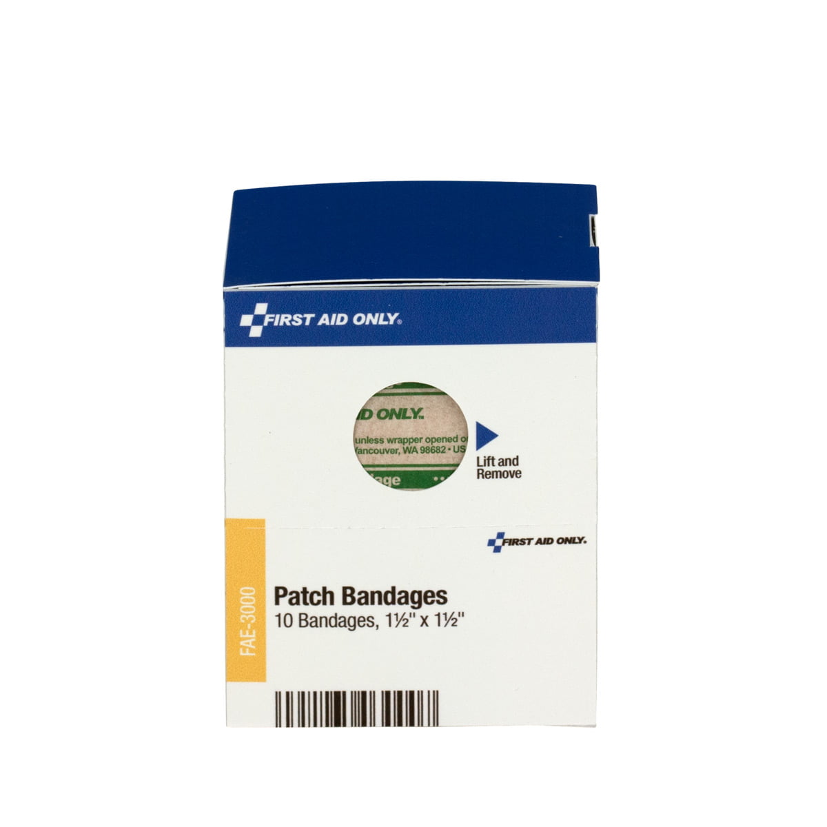 First Aid Only SmartCompliance Refill 1.5" x 1.5" Plastic Bandages, 10 Per Box