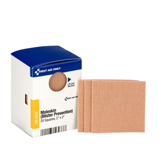 First Aid Only SmartCompliance Moleskin Bandages, 20/box