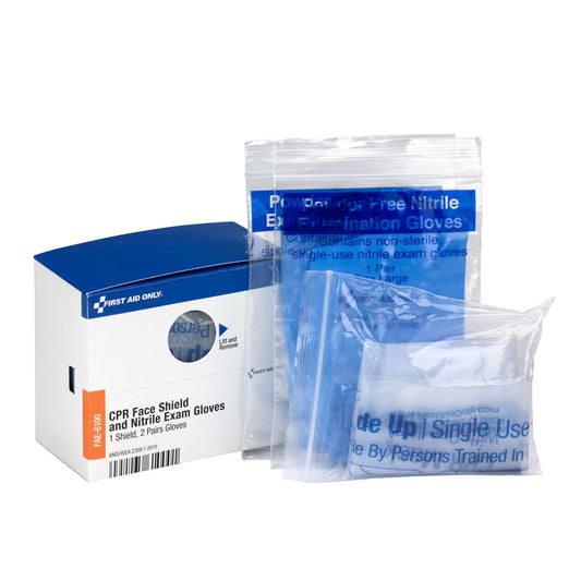 SmartCompliance Refill CPR Mask, 4 Nitrile Gloves