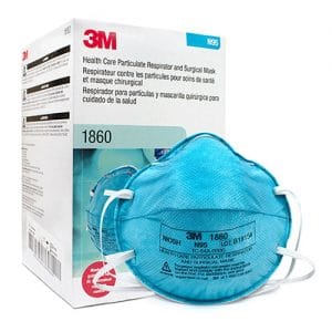 3m 1860 n95 healthcare particulate respirator mask box 20